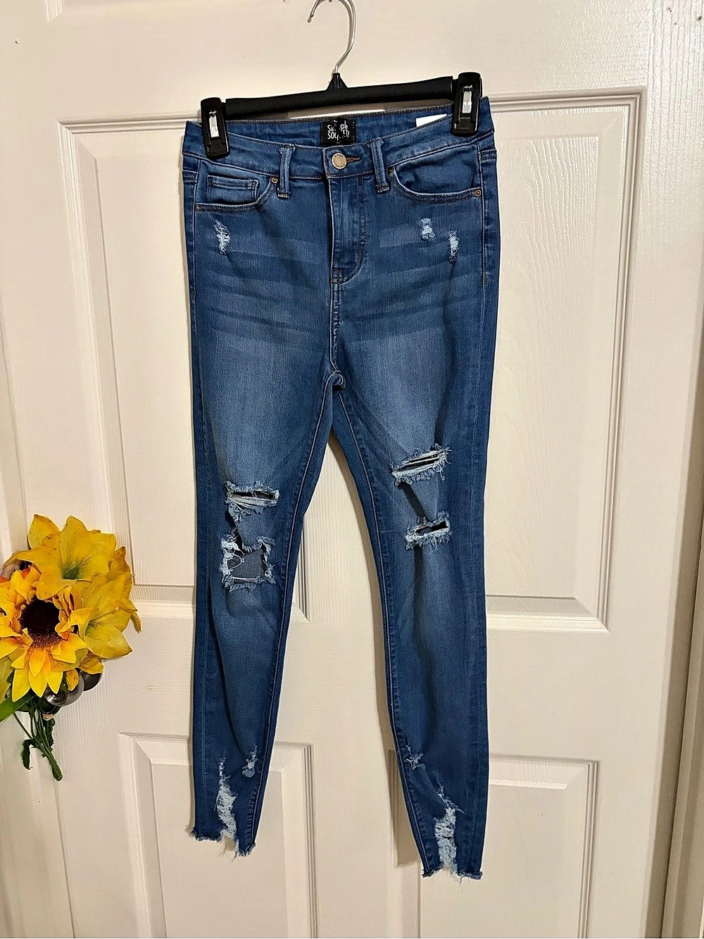 Simple Society Skinny Jeans Blue Waist 26 Size 3
